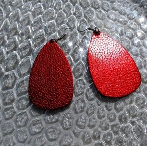 Long Red Earrings